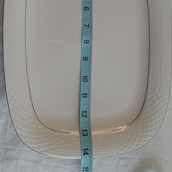 Platter Plate Serving Lynns Fine China with Gold stripe Around the Plate - Picture 2 of 4